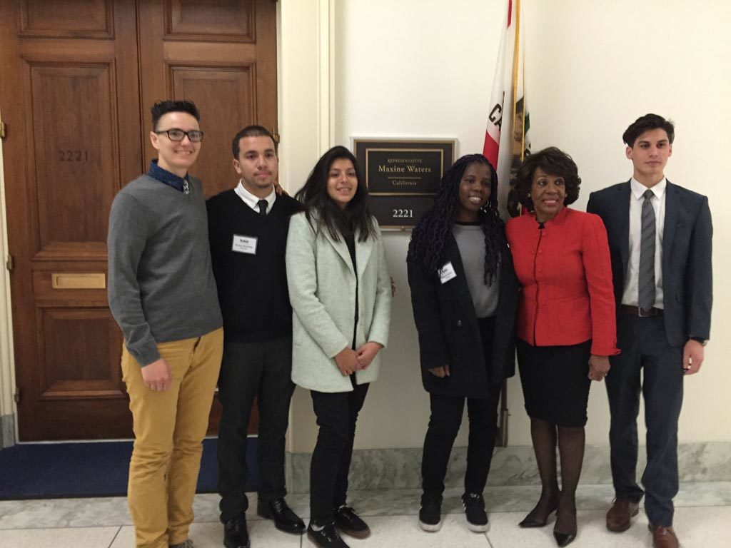 ECHS-Students-and-teacher-with-Rep.-Maxine-Waters-of-California-1
