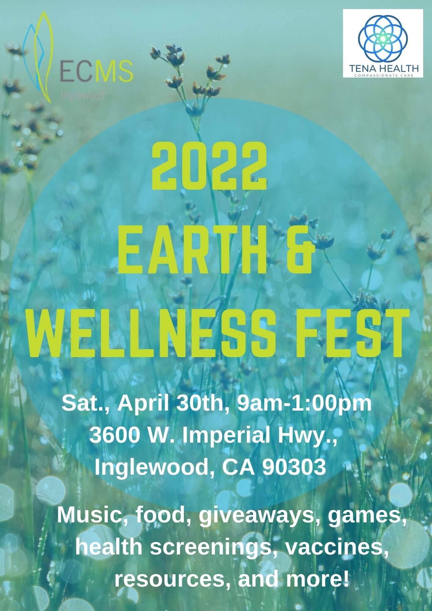 Inglewood When Is Christmas Break 2022 Ecms-Inglewood 2022 Earth & Wellness Fest On Saturday, April 30Th! –  Environmental Charter Schools