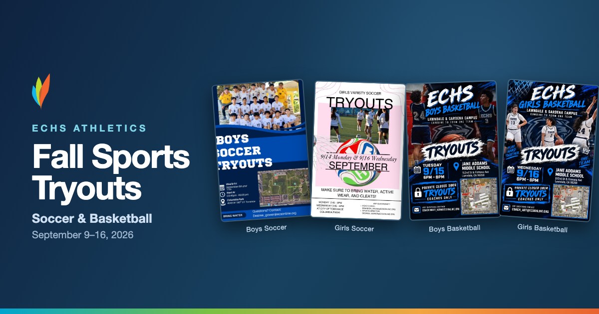 ECHS fall sports tryouts: boys and girls soccer and basketball