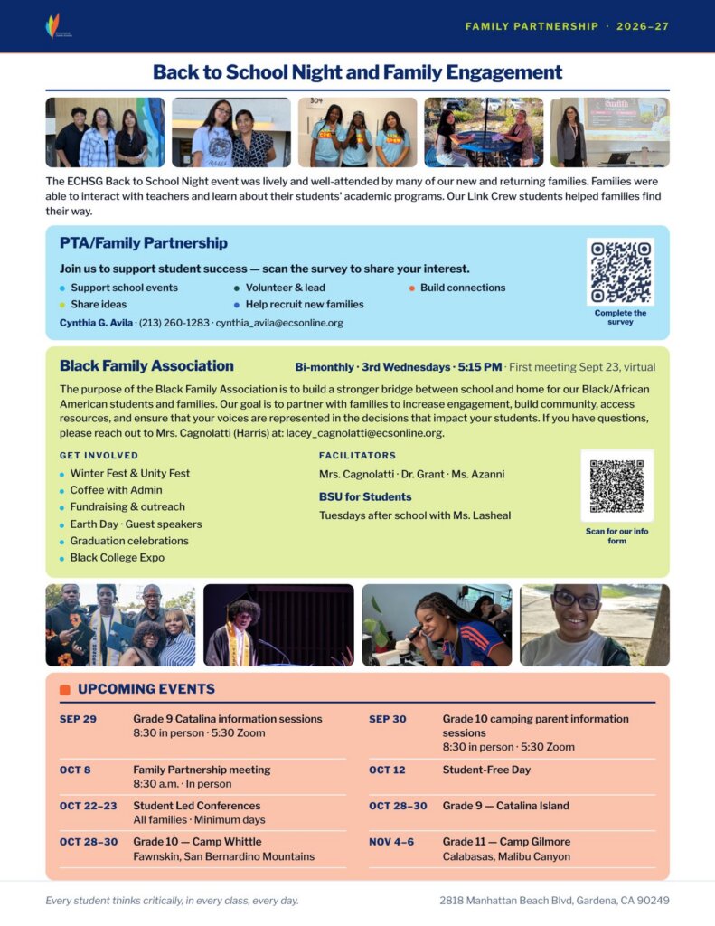 September 2026 ECHS-Gardena Family Newsletter, page 2