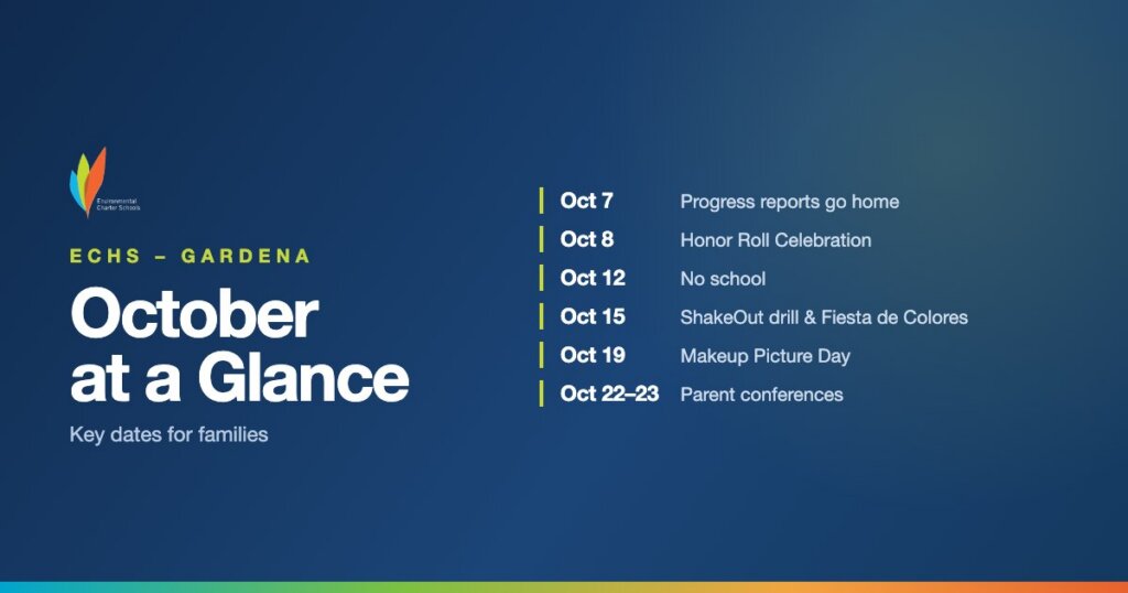 ECHS-Gardena October 2026 key dates for families
