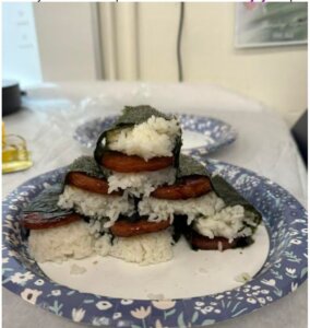 Spam musubi made by the ECHS-Lawndale Culinary Club