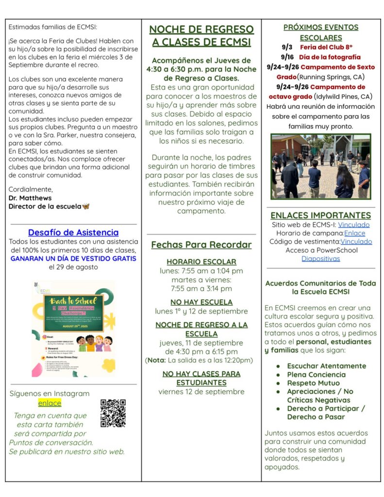 ECMS-Inglewood Family Newsletter, August 26, 2025, page 4