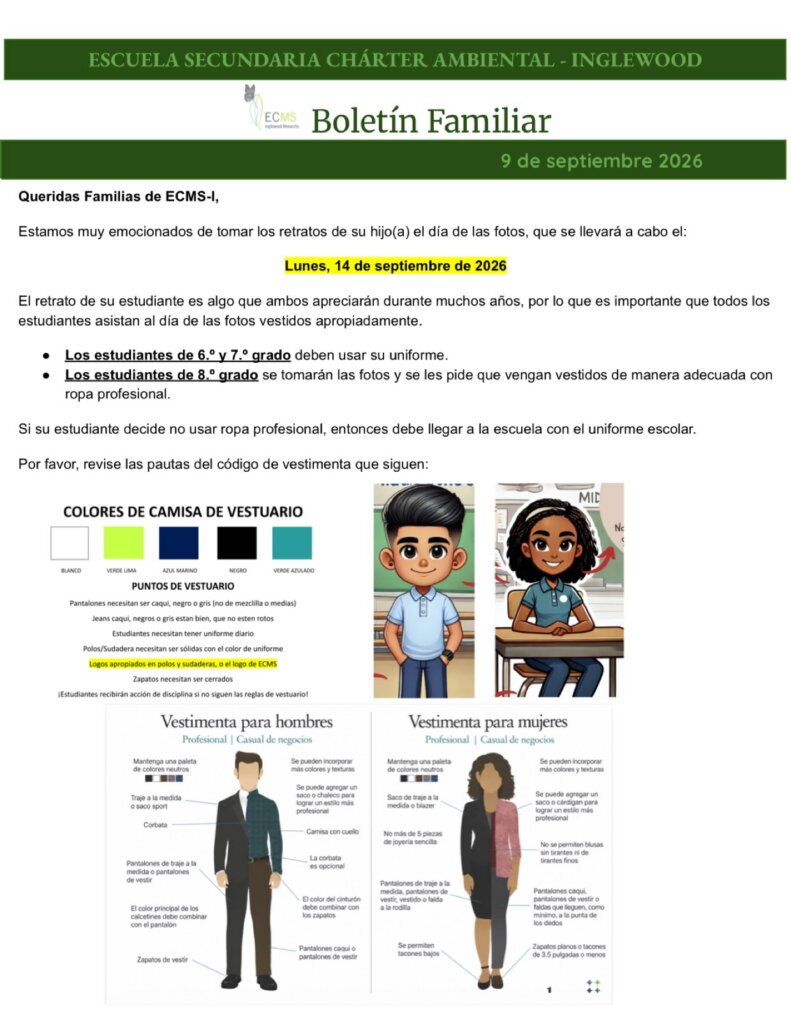 ECMS-Inglewood Family Newsletter, September 9, 2026, page 3